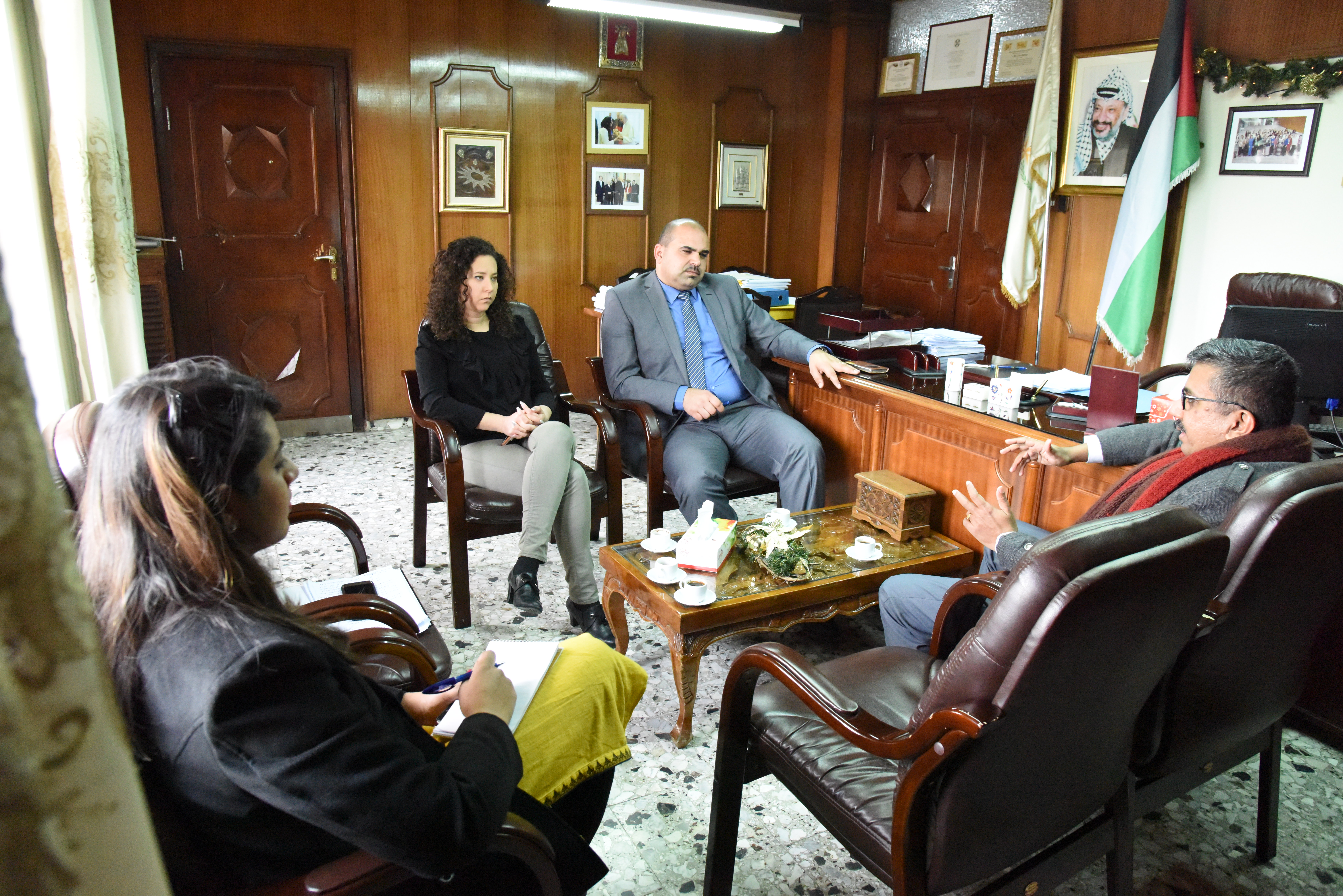 نائب رئيسة بلدية بيت لحم يستقبل ممثل الهند الجديد لدى دولة فلسطين 