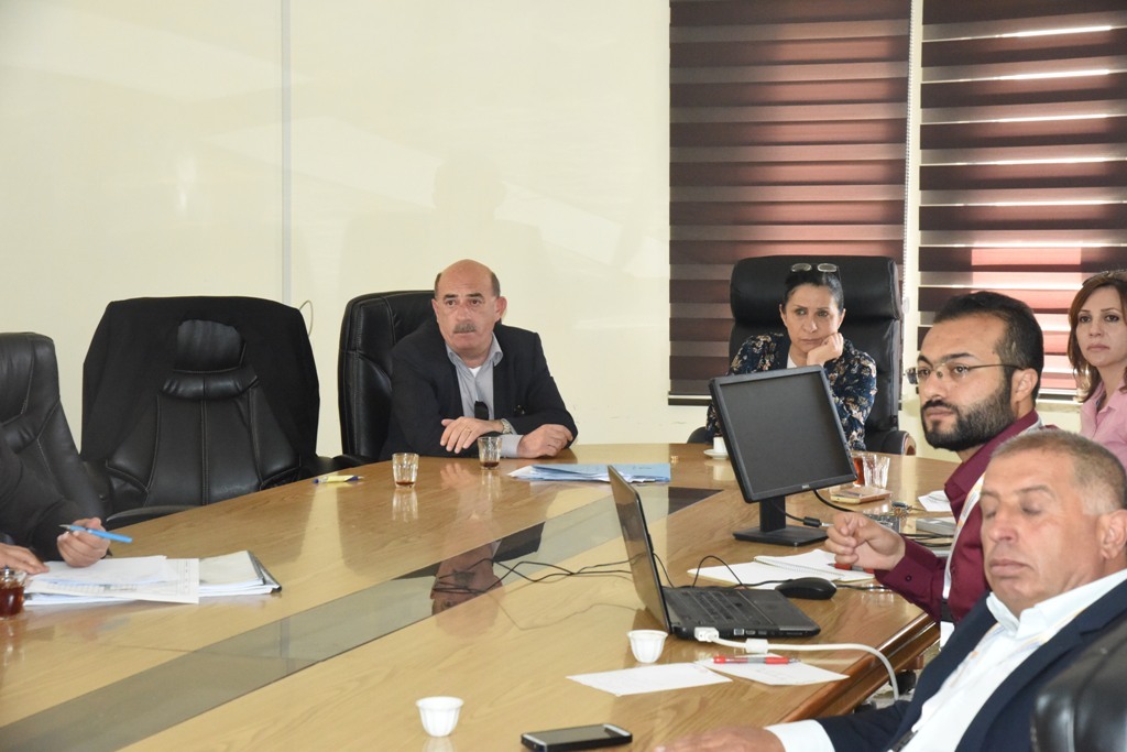 إجتماع في بلدية بيت لحم لعرض فكرة التصميم الأولي لمشروع اعادة تأهيل شارع النجمة