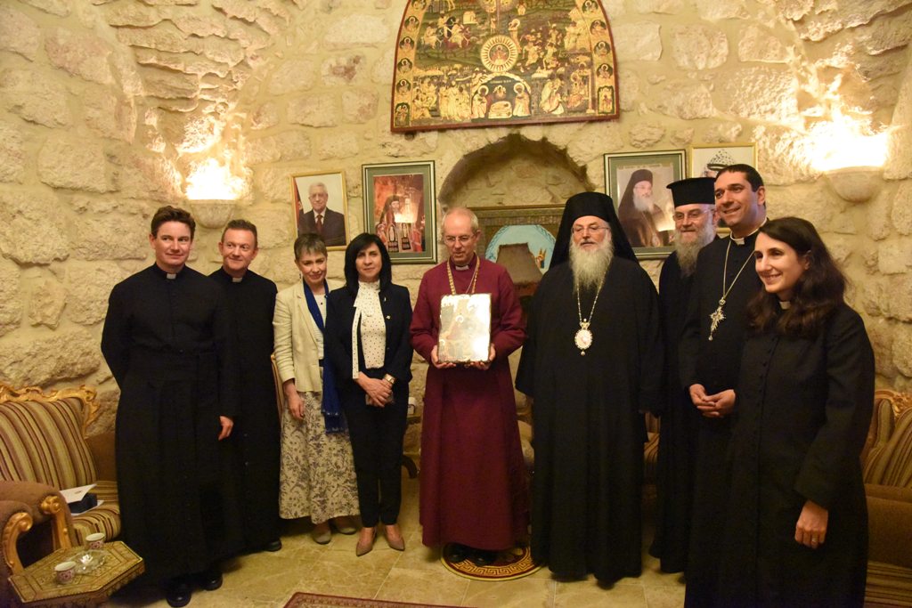 رئيسة بلدية بيت لحم تشارك في برنامج زيارة رئيس أساقفة كانتربري إلى بيت لحم 