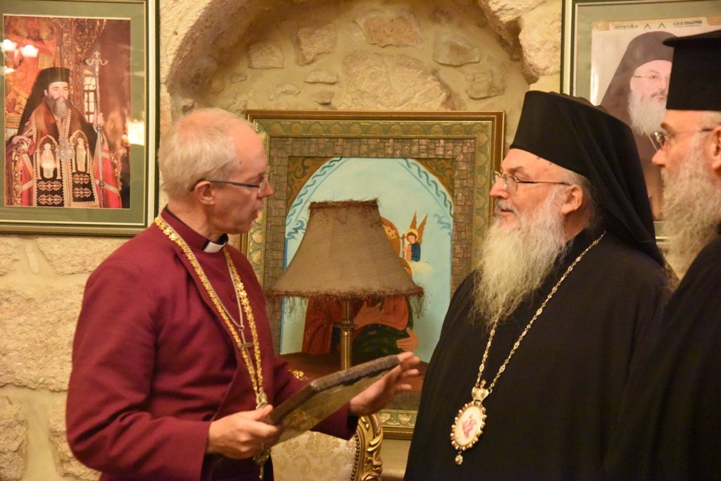 رئيسة بلدية بيت لحم تشارك في برنامج زيارة رئيس أساقفة كانتربري إلى بيت لحم 