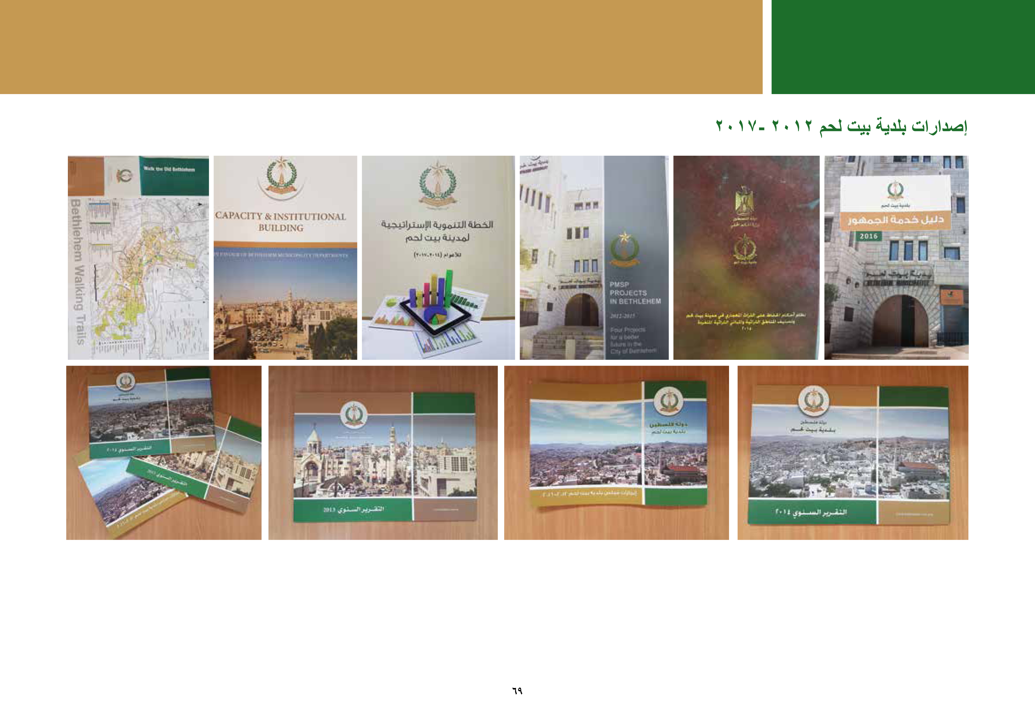 ملخص إنجازات بلدية بيت لحم برئاسة أ. فيرا بابون، تشرين ثاني 2012 - ايار 2017 