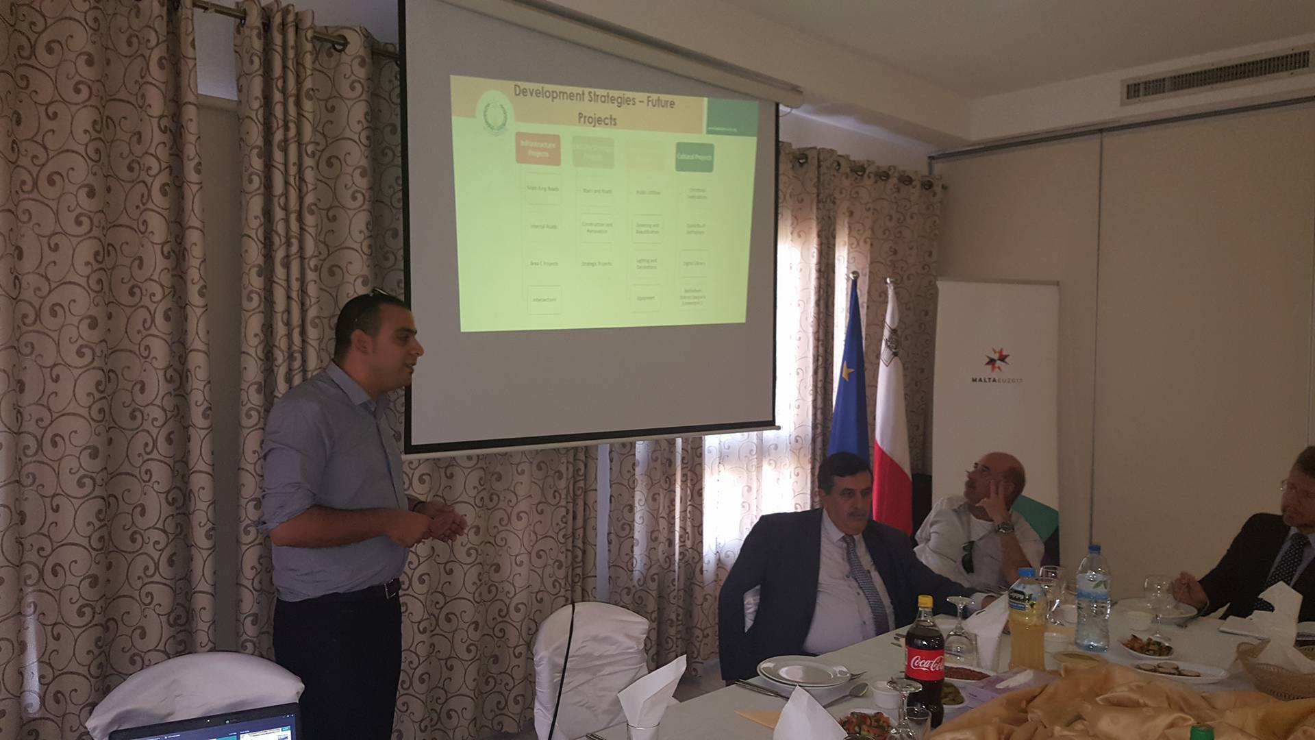 بلدية بيت لحم تعرض مقترحات مشاريع تنموية في لقاء نظمته ممثلية مالطا ضم البعثات والممثليات الأوروبية في فلسطين