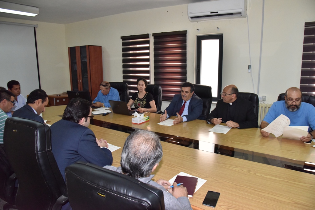 اجتماع في بلدية بيت لحم للوقوف على اخر المستجدات حول بيت لحم عاصمة الثقافة العربية ٢٠٢٠ 