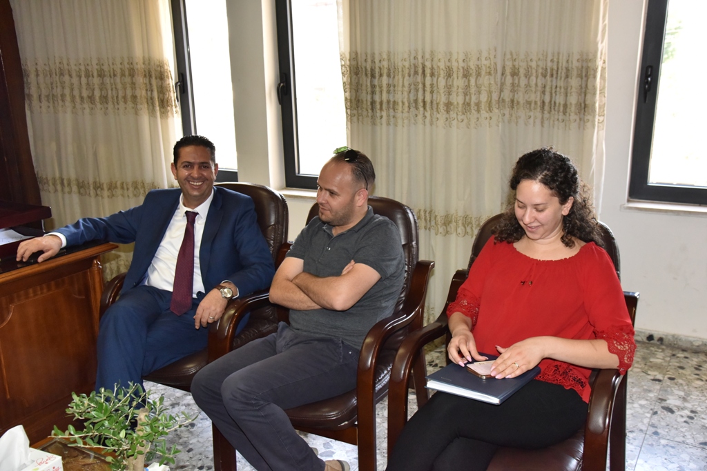 وفد جامعة فلسطين الأهلية ممثلا برئيسها يهنىء سلمان توليه منصب رئيس بلدية بيت لحم 
