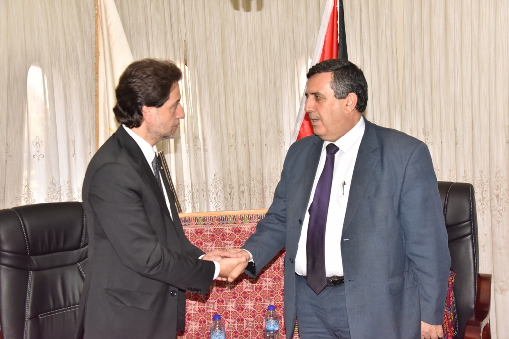 رئيس وأعضاء مجلس بلدية بيت لحم يستقبلون رئيس مؤسسة الفاتيكان والوفد المرافق 