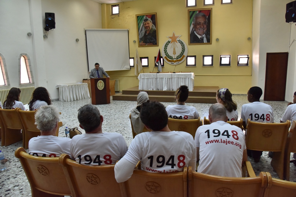 سلمان يتحدث عن تحديات بيت لحم أمام وفد المخيم الصيفي 16 للتضامن مع الشعب الفلسطيني