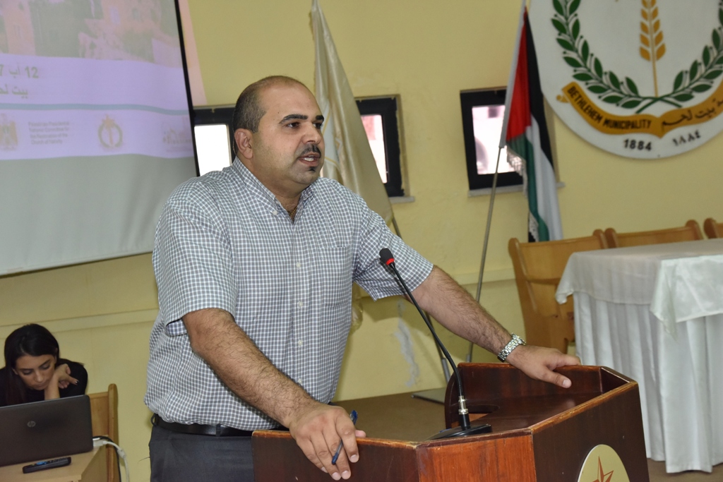 ورشة عمل في بلدية بيت لحم مع صناع القرار والجهات المسؤولة عن ادارة وتنفيذ المشاريع المقترحة لإعادة إحياء شارع النجمة