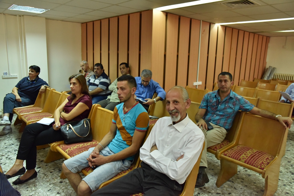 ورشة عمل في بلدية بيت لحم مع صناع القرار والجهات المسؤولة عن ادارة وتنفيذ المشاريع المقترحة لإعادة إحياء شارع النجمة