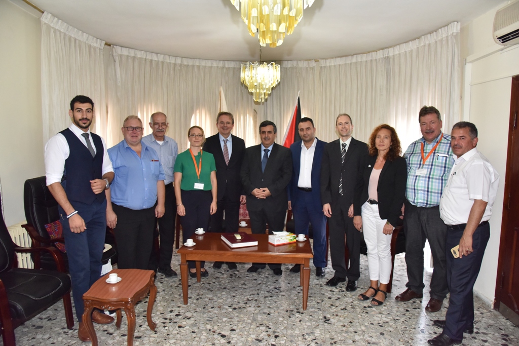 رئيس بلدية بيت لحم يلتقي وفدا ألمانيا ممثلا عن الوزارة الفدرالية للتعاون الإقتصادي والتنمية ومؤسسة Global Engagement