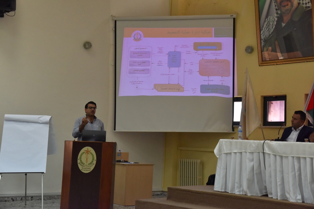 لجنة التخطيط الإستراتيجي تعقد ورشة عمل لجميع مدراء الدوائر ورؤساء الأقسام بهدف استعراض مراحل اعداد الخطة التنموية الإستراتيجية لمدينة بيت لحم 2018-2021