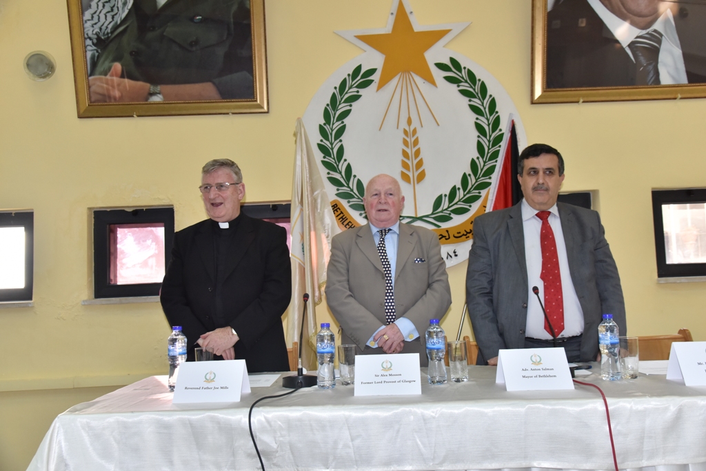  حفل في بلدية بيت لحم على شرف رئيس بلدية غلاسجو والوفد الإسكتلندي المرافق