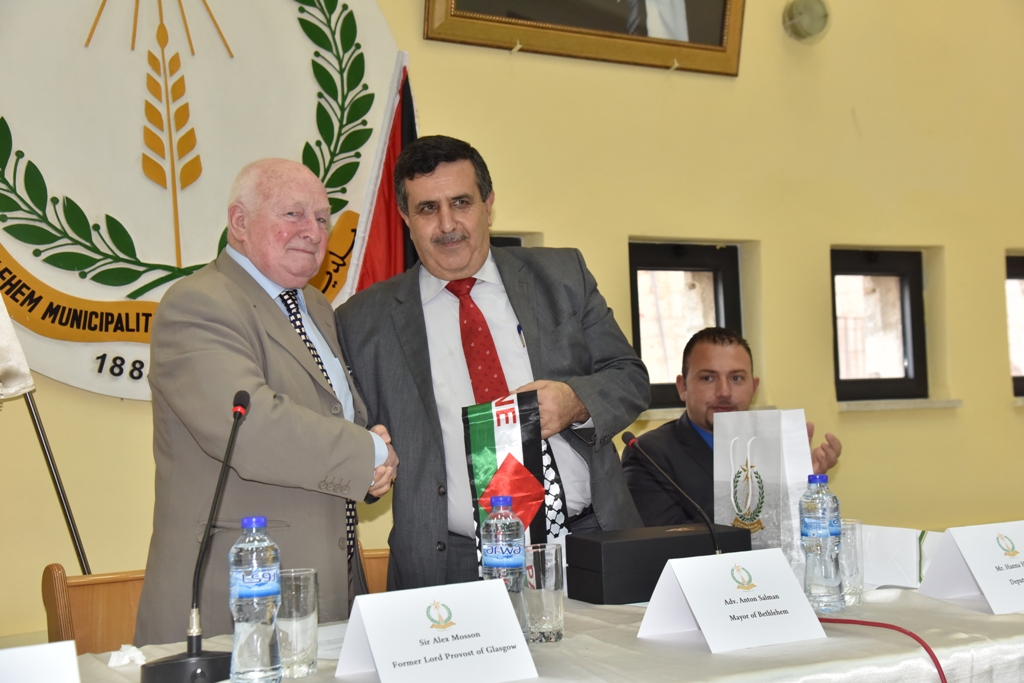  حفل في بلدية بيت لحم على شرف رئيس بلدية غلاسجو والوفد الإسكتلندي المرافق