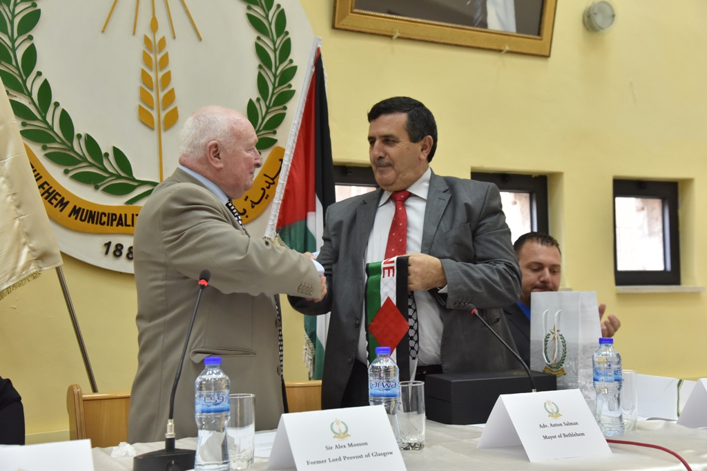  حفل في بلدية بيت لحم على شرف رئيس بلدية غلاسجو والوفد الإسكتلندي المرافق