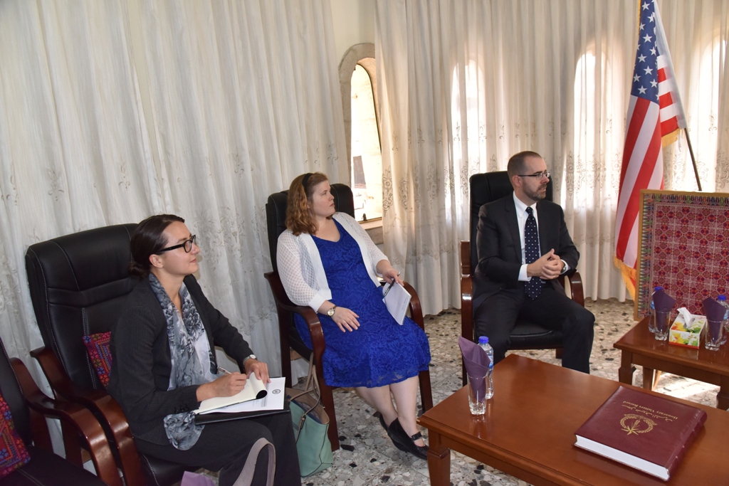 نائب رئيس بلدية بيت لحم يلتقي بالمستشار الخاص في وزارة الخارجية  الأمريكية المكلف بملف الأقليات الدينية في الشرق الأوسط وجنوب ووسط اسيا  