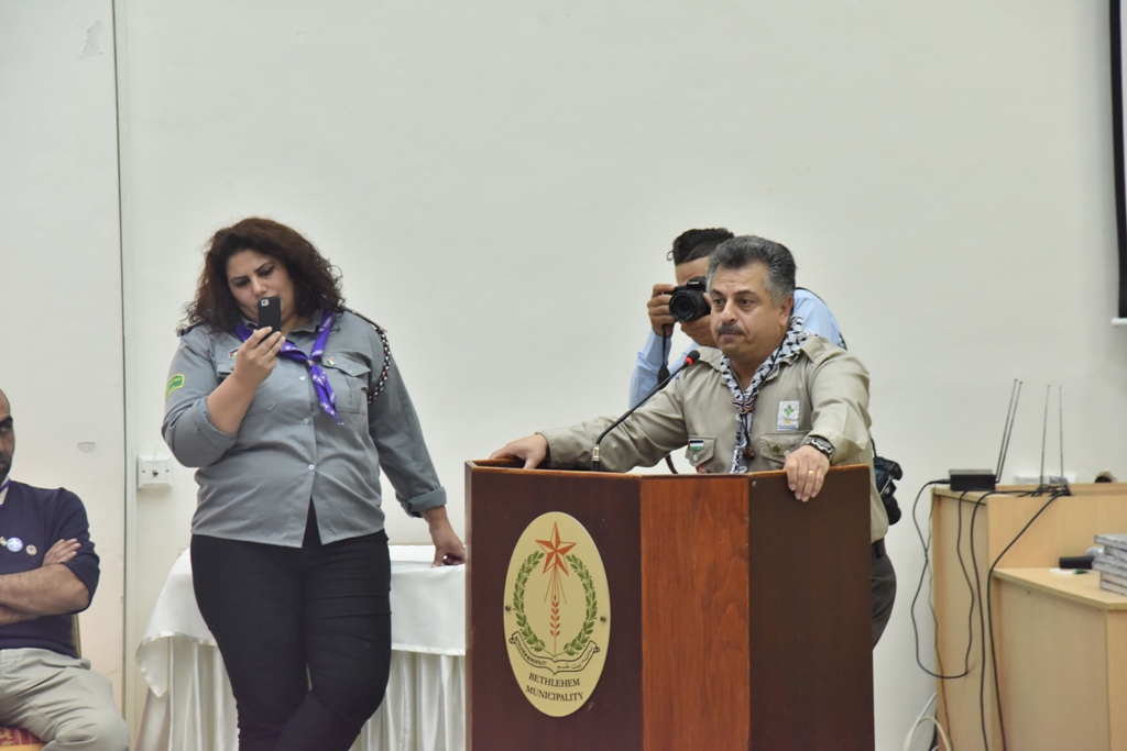 بلدية بيت لحم تستقبل مجموعات كشفية فلسطينية وعربية