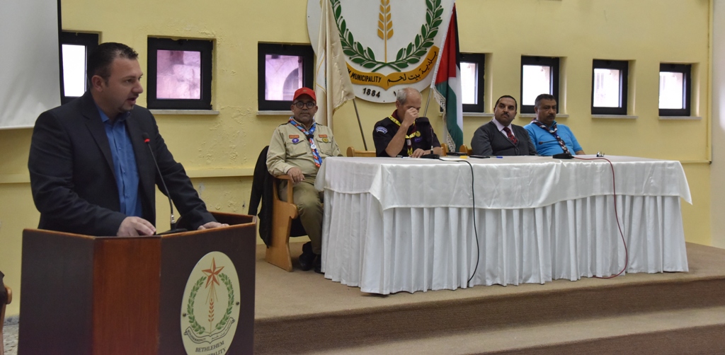 بلدية بيت لحم تستقبل مجموعات كشفية فلسطينية وعربية
