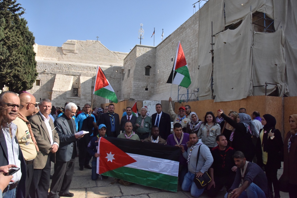بلدية بيت لحم تستقبل مجموعات كشفية فلسطينية وعربية
