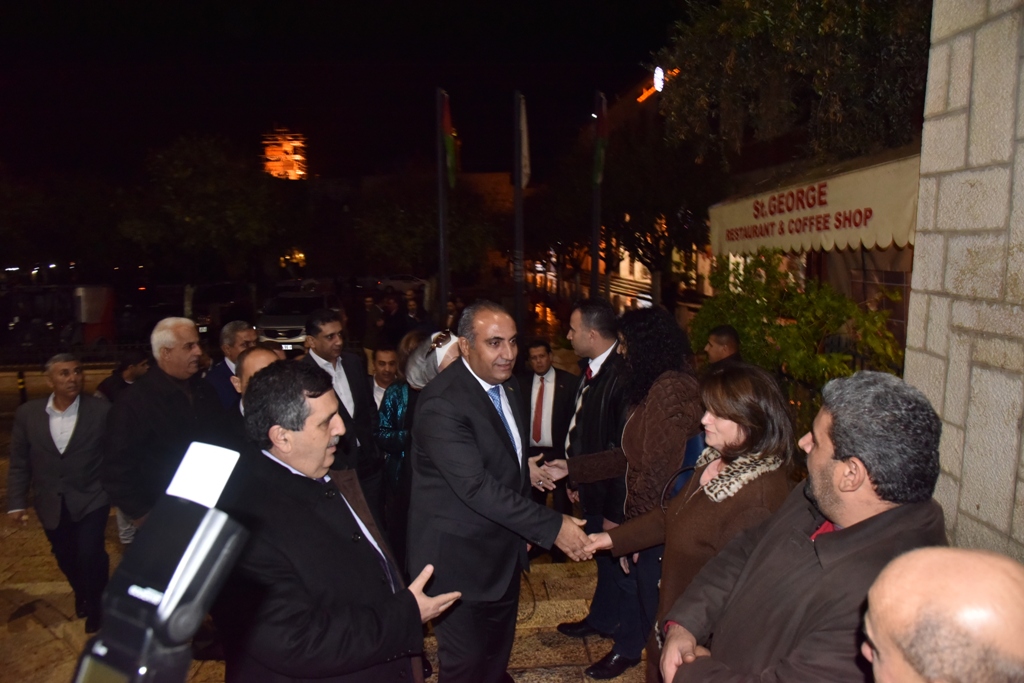 رئيس وأعضاء مجلس بلدية بيت لحم يستقبلون أمين أمانة عمان الكبرى