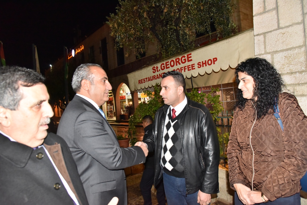 رئيس وأعضاء مجلس بلدية بيت لحم يستقبلون أمين أمانة عمان الكبرى