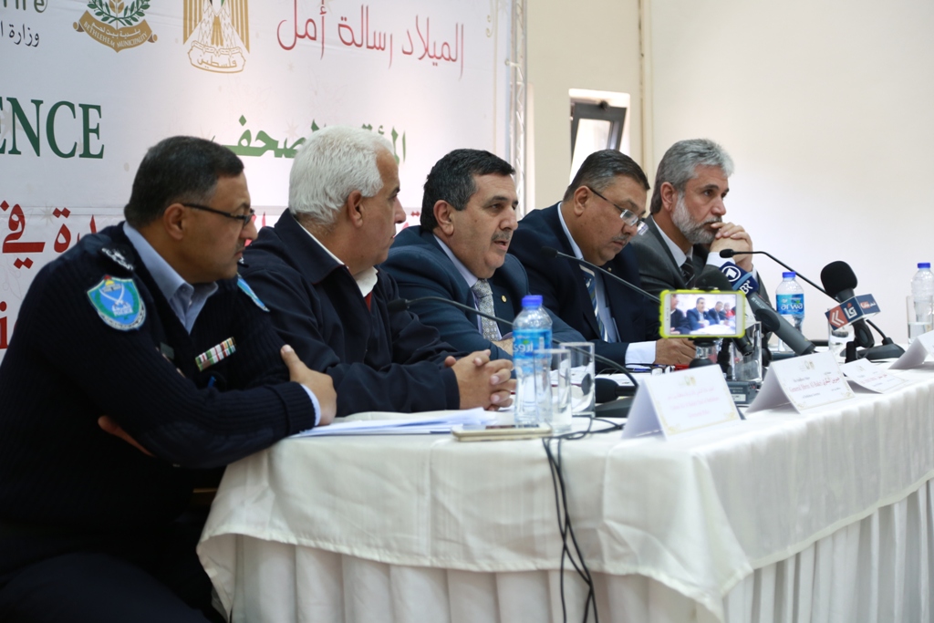 مؤتمر صحفي خاص بإحتفالات أعياد الميلاد المجيدة في دار بلدية بيت لحم