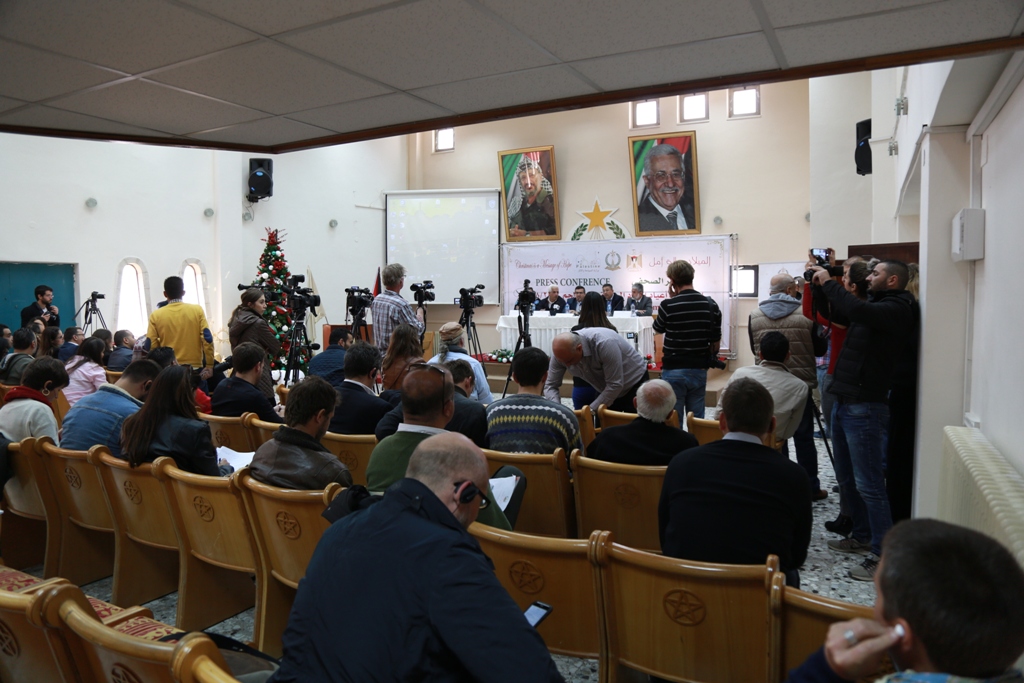 مؤتمر صحفي خاص بإحتفالات أعياد الميلاد المجيدة في دار بلدية بيت لحم