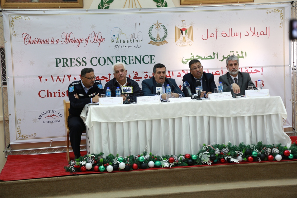 مؤتمر صحفي خاص بإحتفالات أعياد الميلاد المجيدة في دار بلدية بيت لحم