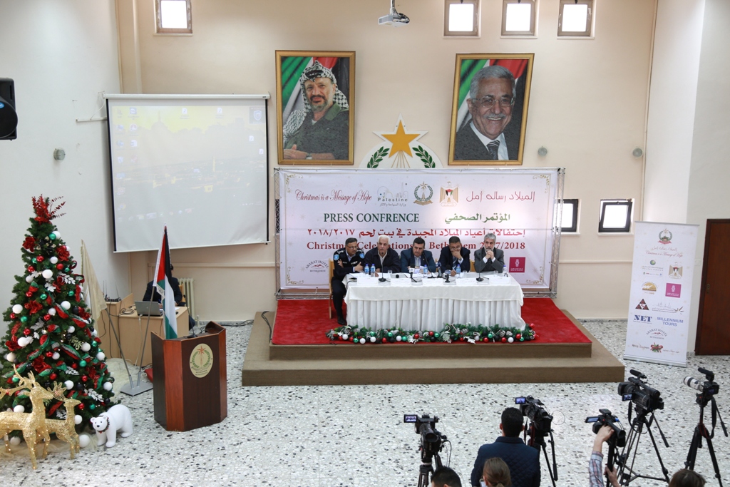 مؤتمر صحفي خاص بإحتفالات أعياد الميلاد المجيدة في دار بلدية بيت لحم
