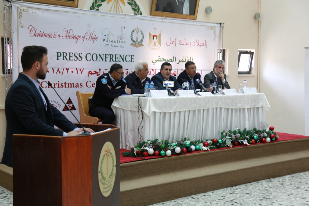 مؤتمر صحفي خاص بإحتفالات أعياد الميلاد المجيدة في دار بلدية بيت لحم