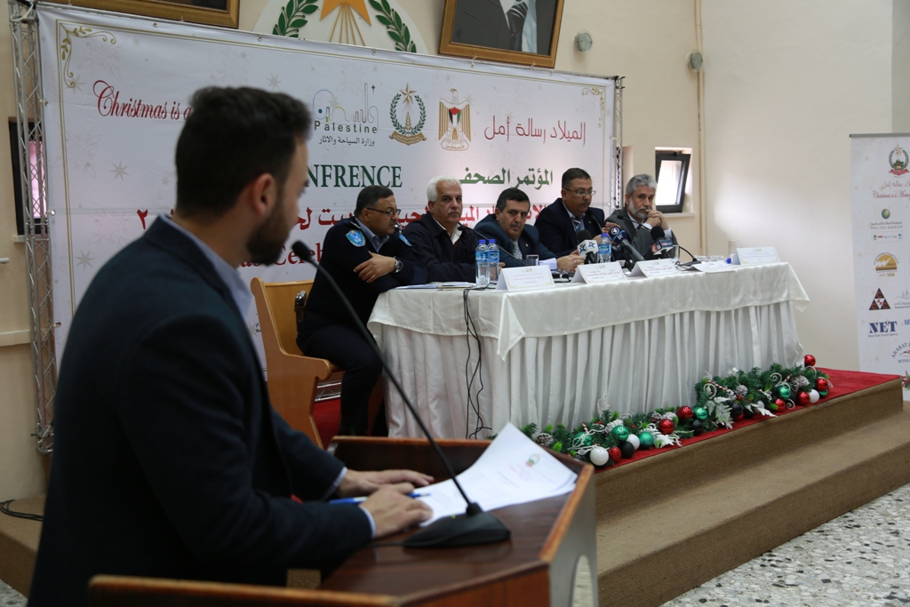مؤتمر صحفي خاص بإحتفالات أعياد الميلاد المجيدة في دار بلدية بيت لحم