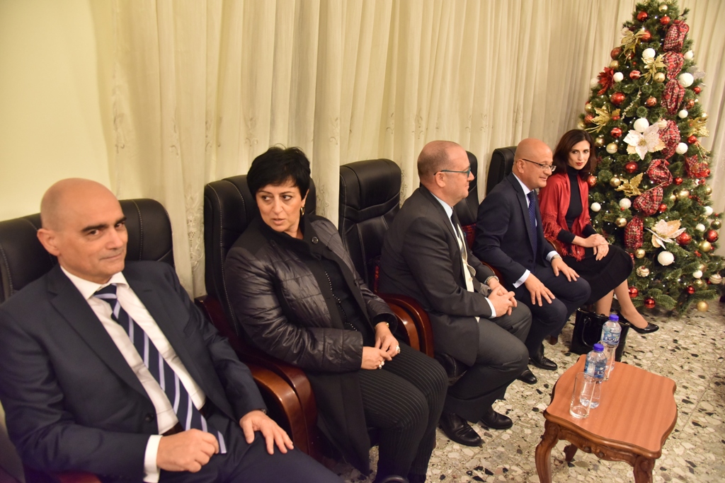 رئيس وأعضاء مجلس بلدية بيت لحم يستقبلون وفداً مالطياً رفيع المستوى يترأسه وزير العدل والثقافة والحكم المحلي المالطي