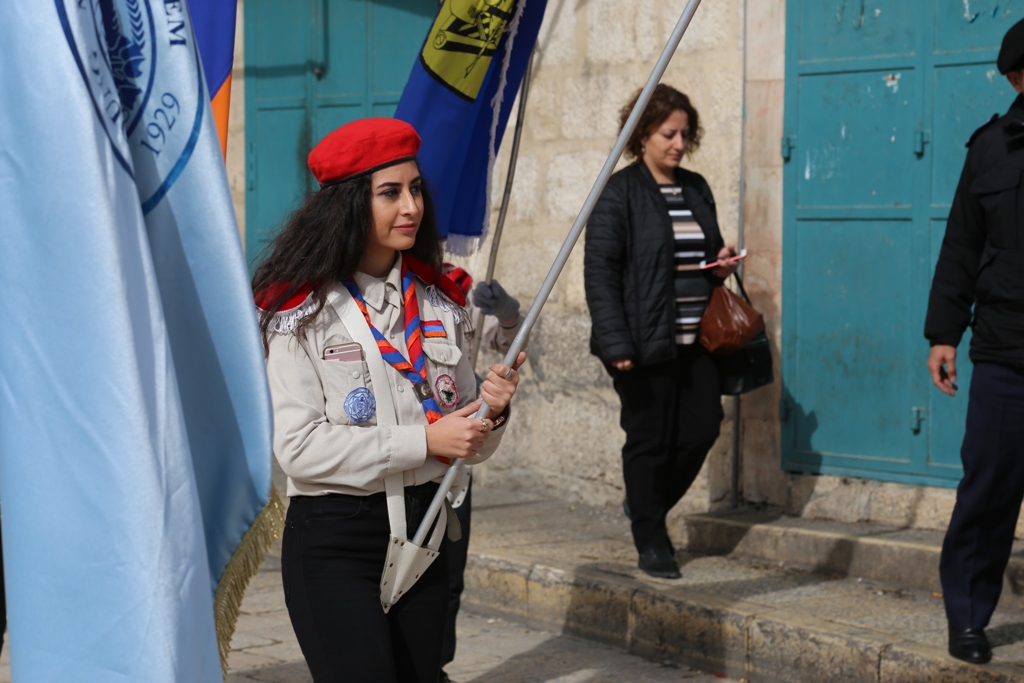 رئيس وأعضاء مجلس بلدية بيت لحم يشاركون في استقبال غبطة بطريرك الأرمن نورهان مانوجيان