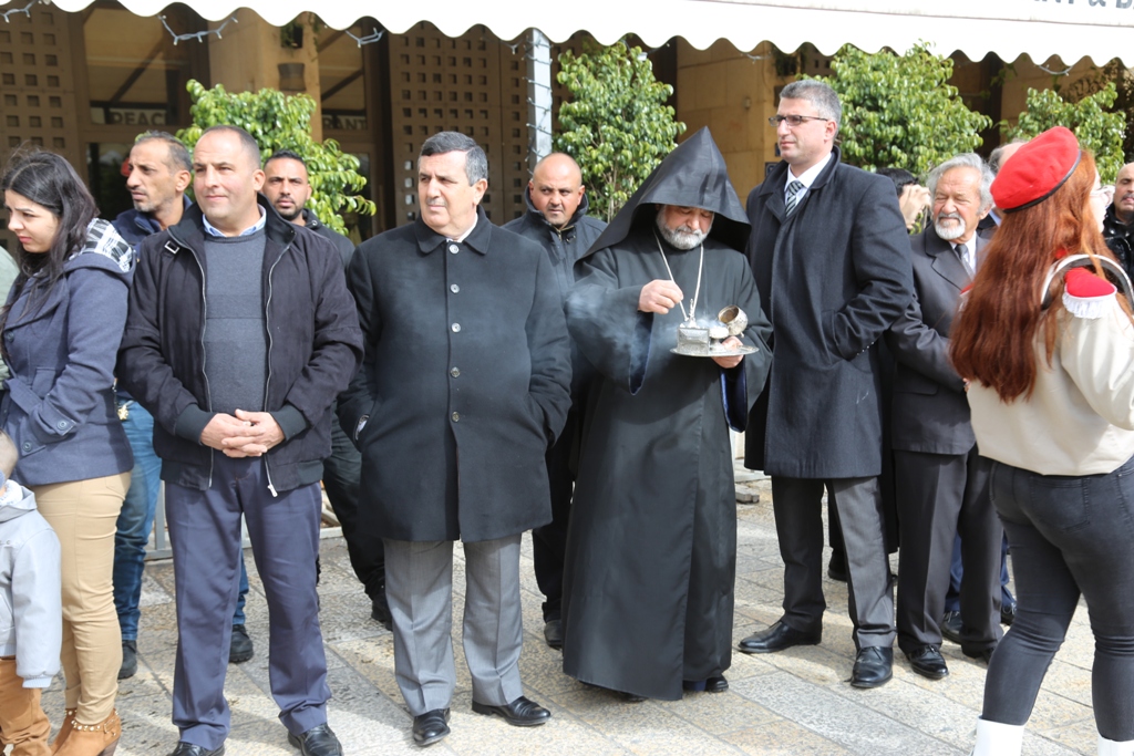 رئيس وأعضاء مجلس بلدية بيت لحم يشاركون في استقبال غبطة بطريرك الأرمن نورهان مانوجيان