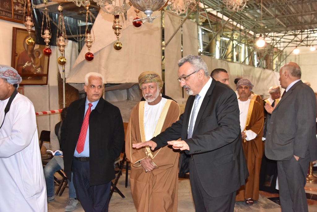 رئيس بلدية بيت لحم يشارك في إستقبال وزير الخارجية العُماني