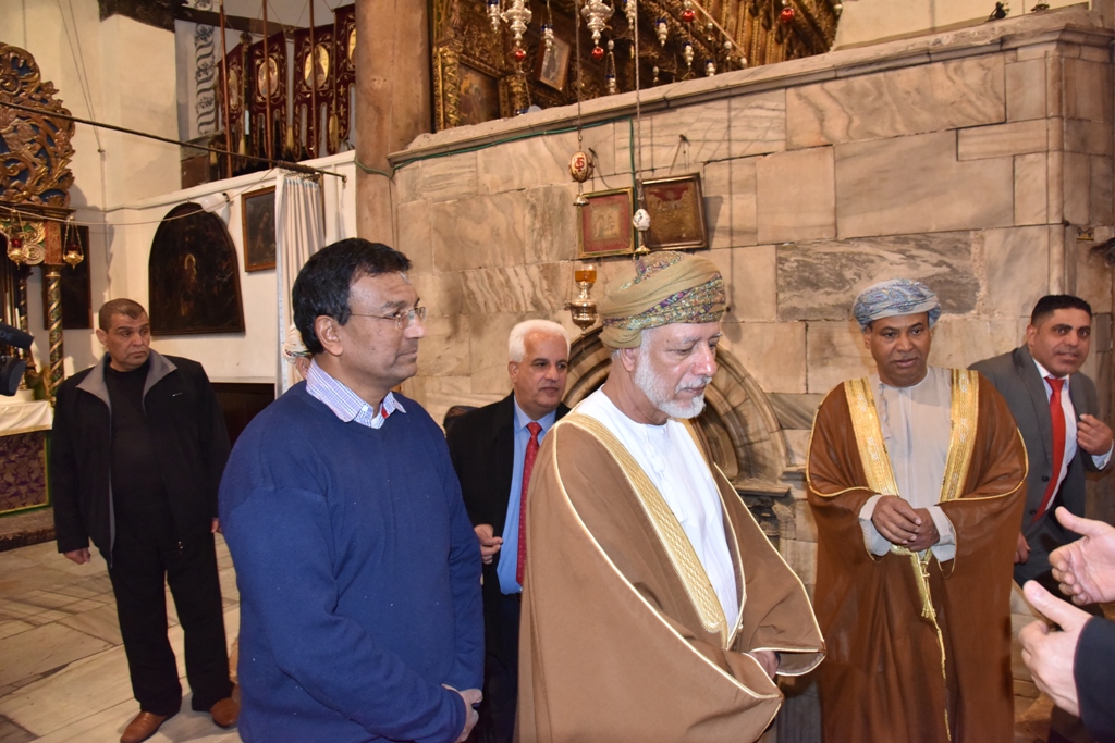 رئيس بلدية بيت لحم يشارك في إستقبال وزير الخارجية العُماني