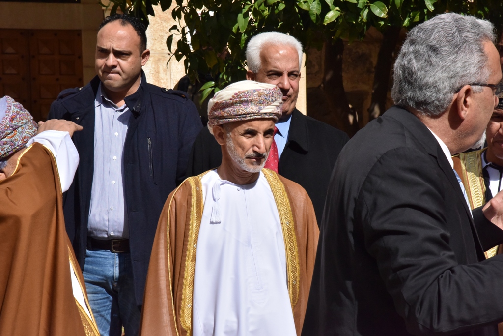 رئيس بلدية بيت لحم يشارك في إستقبال وزير الخارجية العُماني