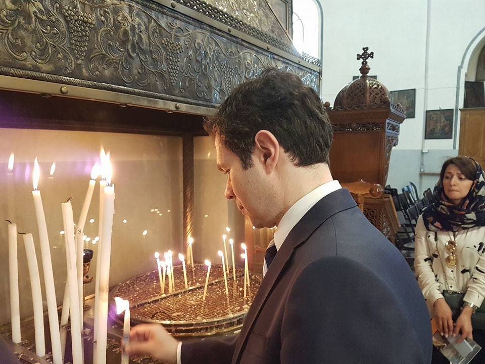 رئيس بلدية بيت لحم يلتقي مدير إدارة الشرق الأوسط وشمال أفريقيا في وزارة الخارجية اليونانية في دار البلدية 