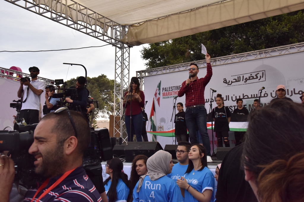 انطلاق ماراثون فلسطين الدولي السادس من ساحة المهد في  بيت لحم