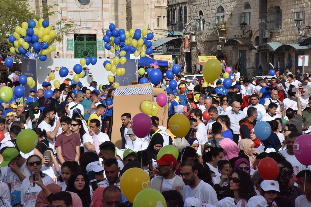 انطلاق ماراثون فلسطين الدولي السادس من ساحة المهد في  بيت لحم