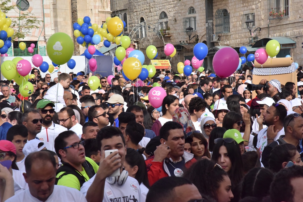 انطلاق ماراثون فلسطين الدولي السادس من ساحة المهد في  بيت لحم