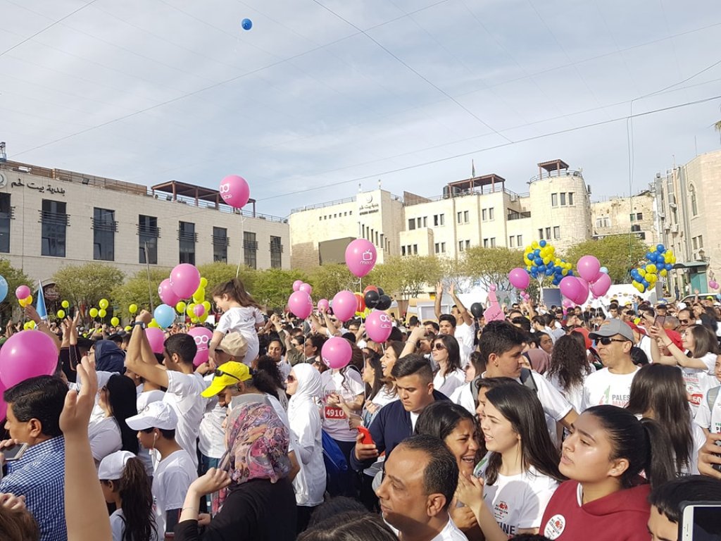 انطلاق ماراثون فلسطين الدولي السادس من ساحة المهد في  بيت لحم