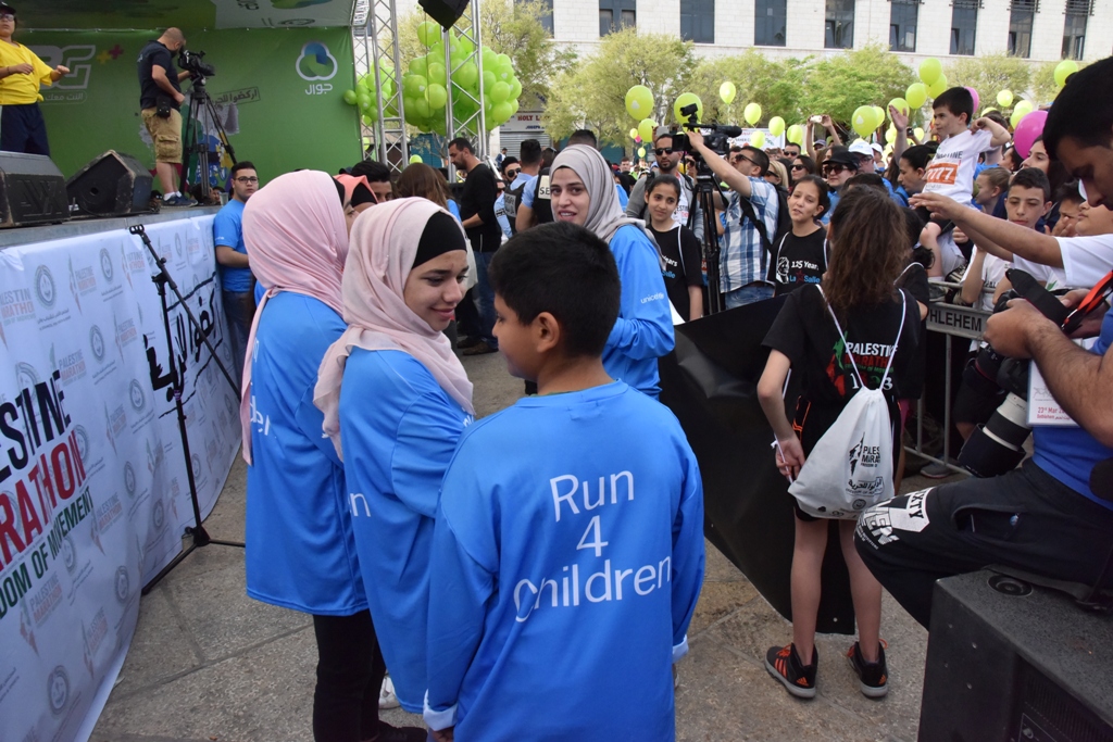 انطلاق ماراثون فلسطين الدولي السادس من ساحة المهد في  بيت لحم