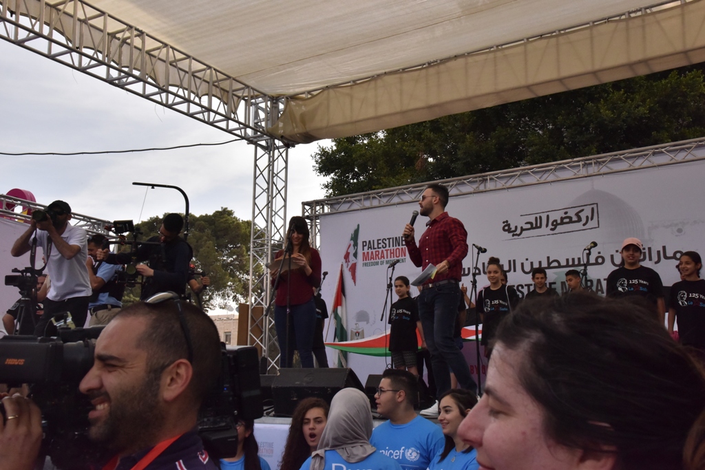 انطلاق ماراثون فلسطين الدولي السادس من ساحة المهد في  بيت لحم