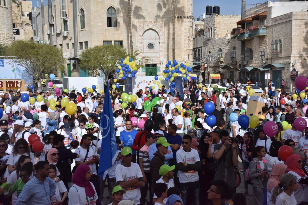 انطلاق ماراثون فلسطين الدولي السادس من ساحة المهد في  بيت لحم