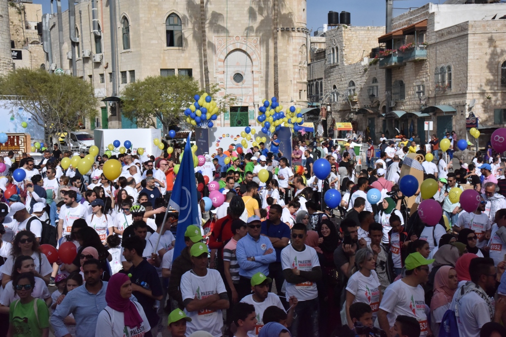 انطلاق ماراثون فلسطين الدولي السادس من ساحة المهد في  بيت لحم