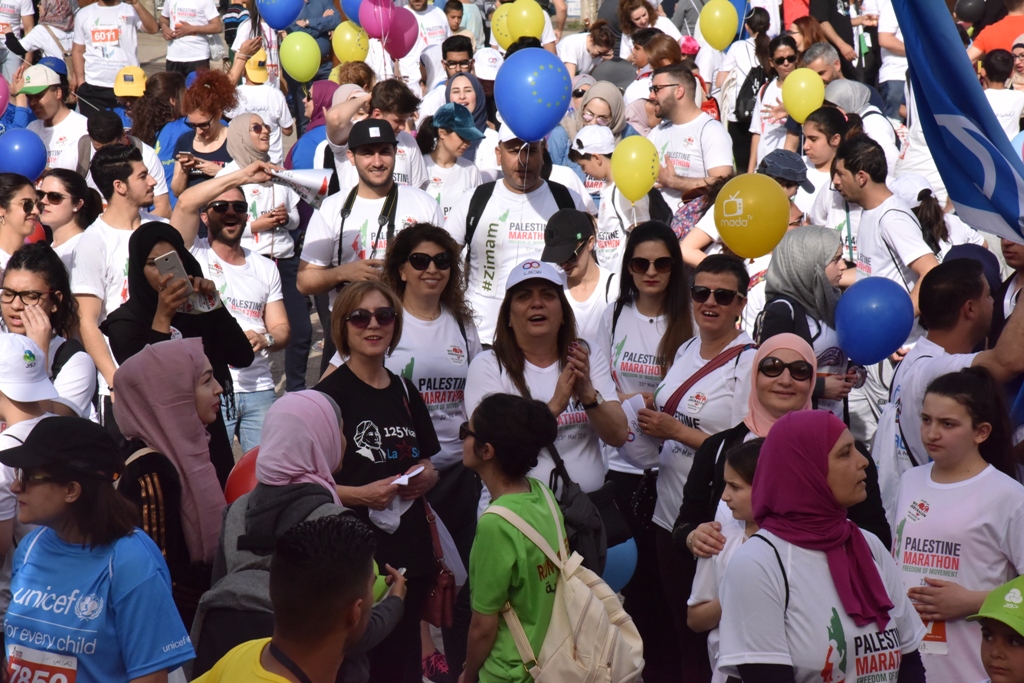 انطلاق ماراثون فلسطين الدولي السادس من ساحة المهد في  بيت لحم