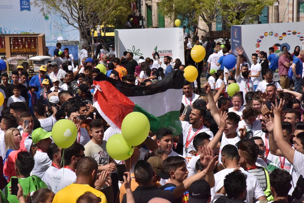 انطلاق ماراثون فلسطين الدولي السادس من ساحة المهد في  بيت لحم