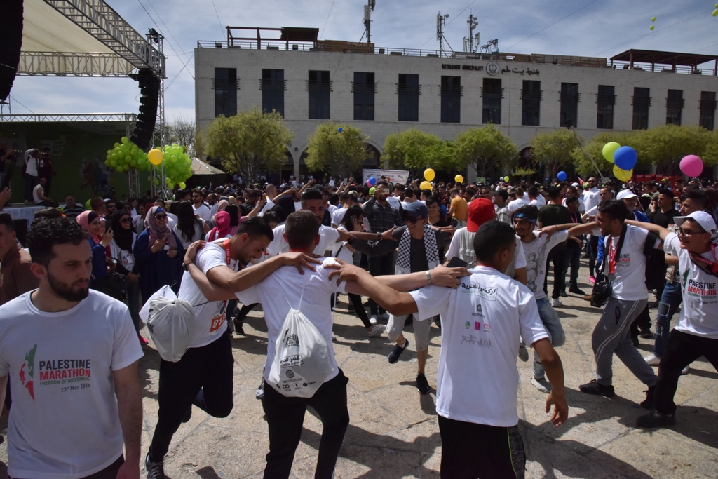 انطلاق ماراثون فلسطين الدولي السادس من ساحة المهد في  بيت لحم