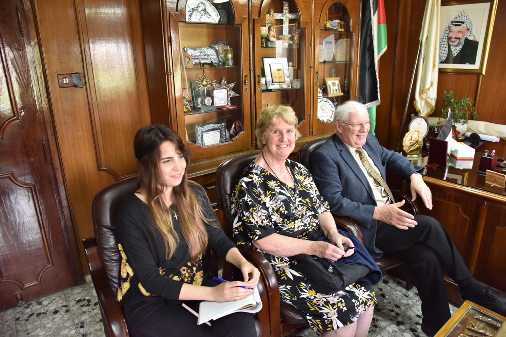 The Deputy Mayor of Bethlehem meets the Chairman of the Hallam Bethlehem Fund to discuss ways of joint cooperation