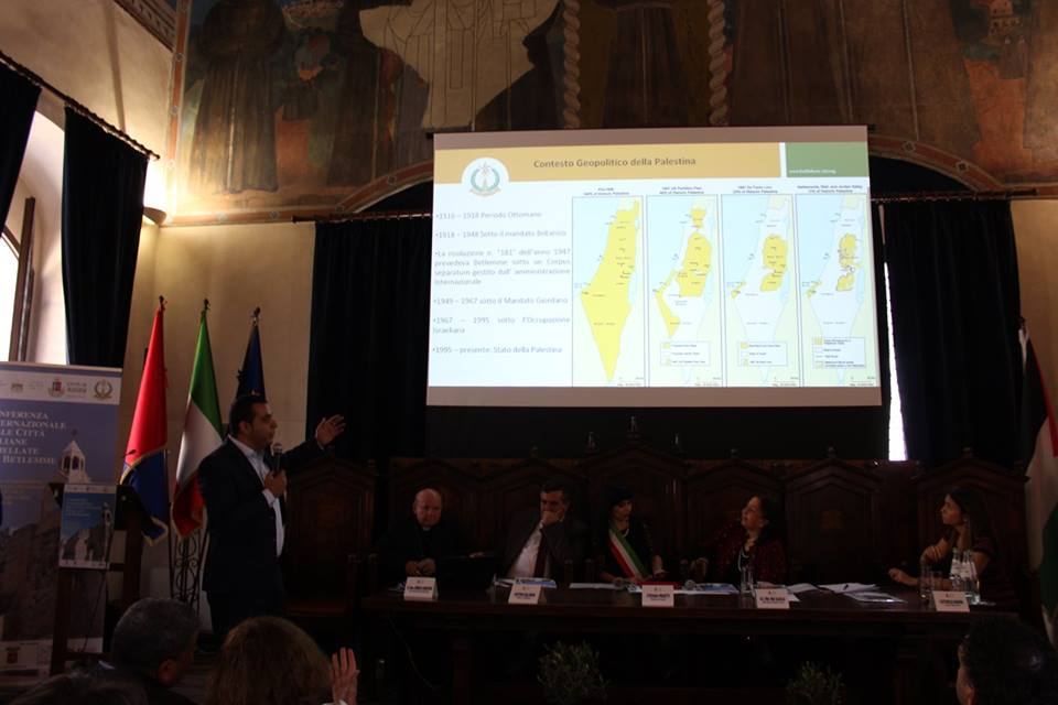 Il Comune di Betlemme ha lanciato la prima conferenza Internazionale delle città Italiane Gemellate con Betlemme, in collaborazione con il comune di Assisi e l'Ambasciata di Palestina in Italia