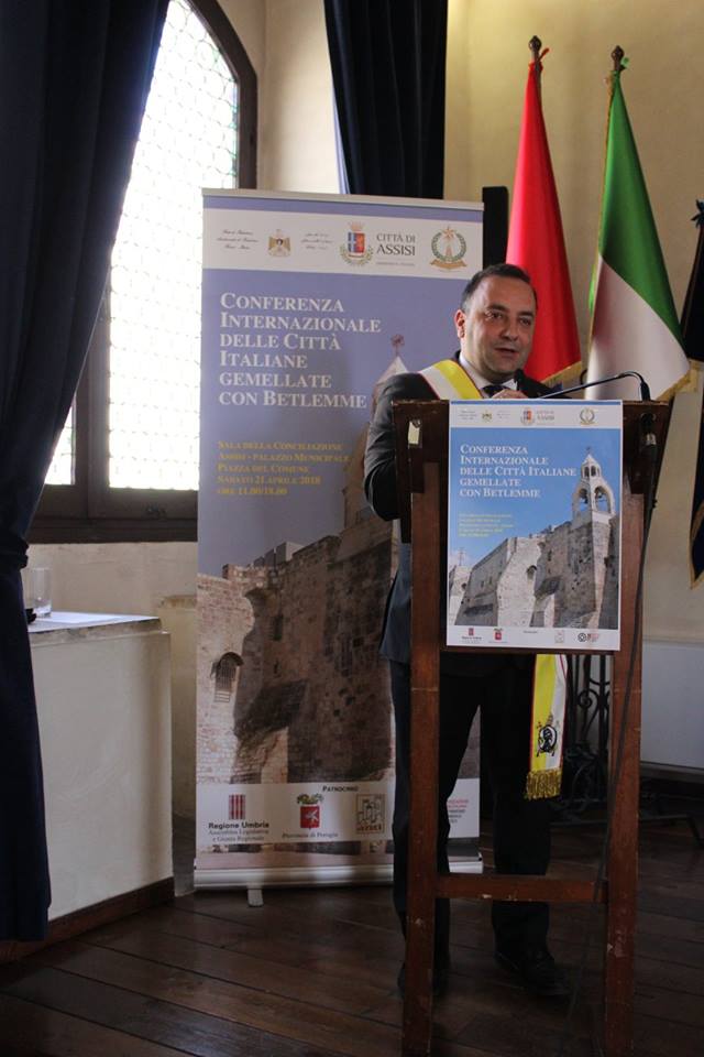 Il Comune di Betlemme ha lanciato la prima conferenza Internazionale delle città Italiane Gemellate con Betlemme, in collaborazione con il comune di Assisi e l'Ambasciata di Palestina in Italia